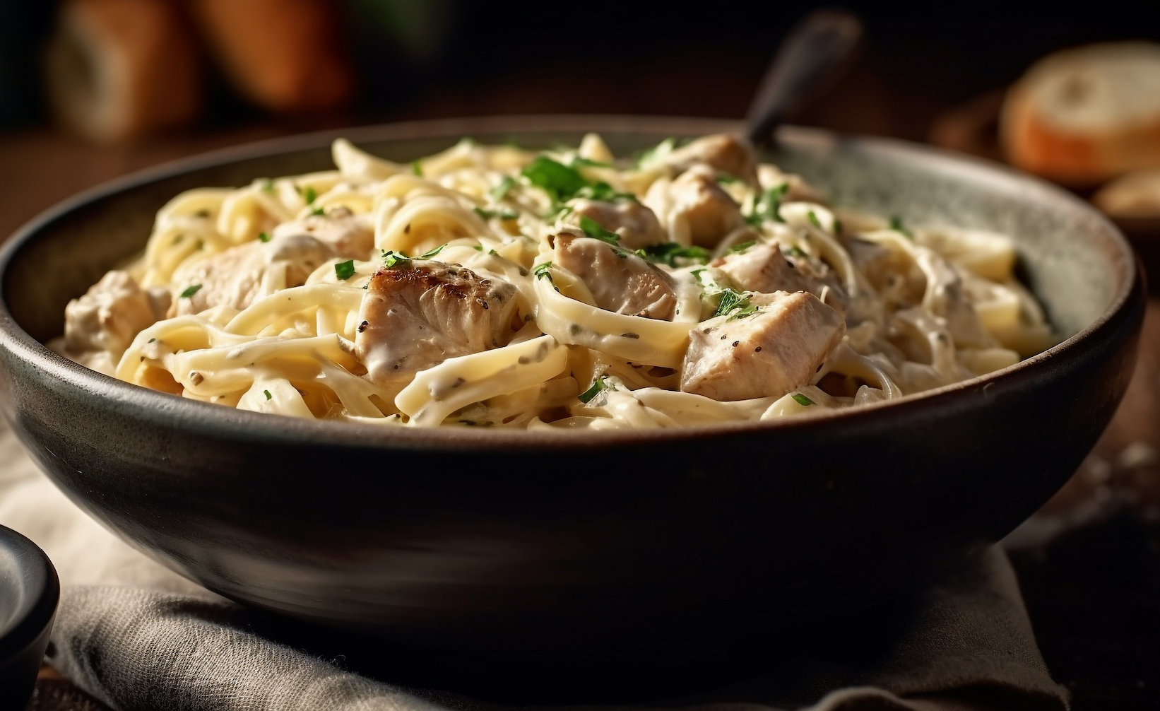 Fettuccine Malai Chicken Pasta Recipe