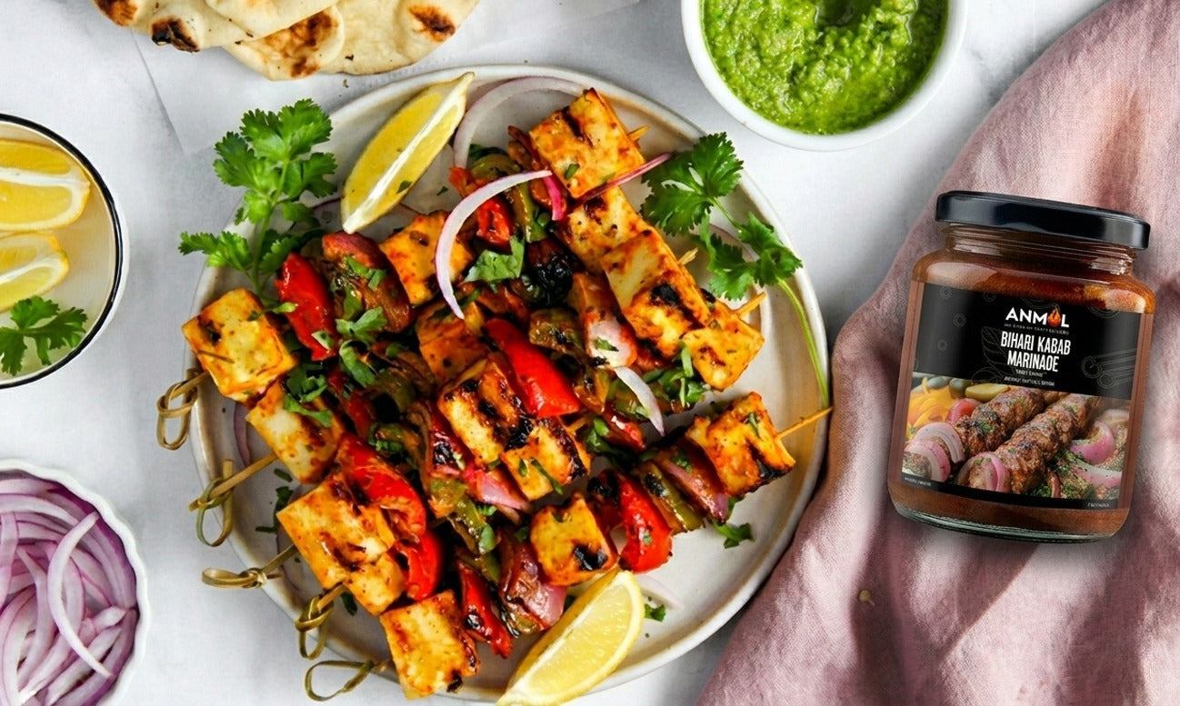Paneer Bihari Skewers Smoky Juicy and Unapologetically Desi